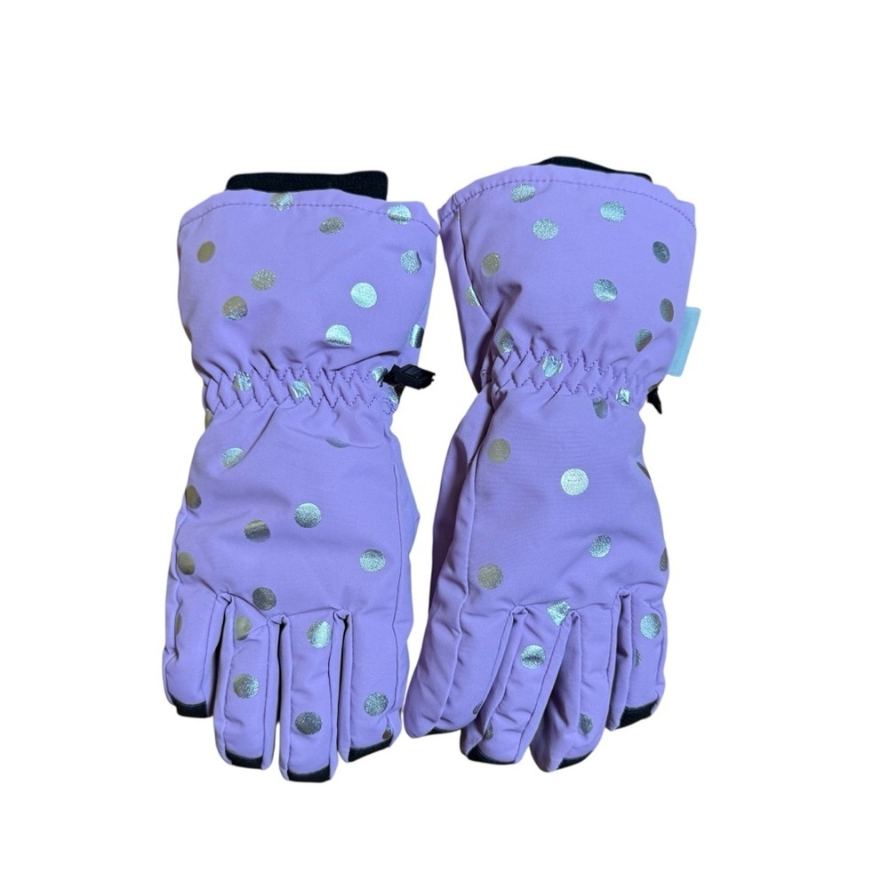 H&M Kids Purple Polka Dot Snow Gloves 3M Thinsulate Winter 4–6Y